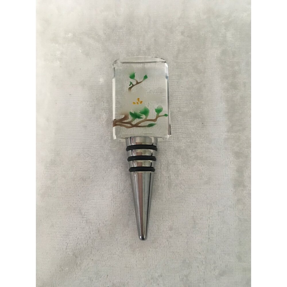 Ashley Nicole Designs Hand Crafted Bottle / Wine Stopper With Floral Design - Picture 2 of 6